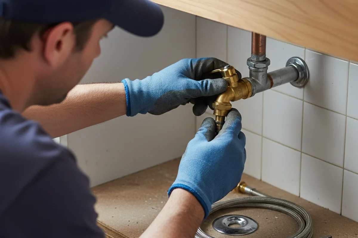 Shutoff valve and fitting work during Faucet and Fixture Repair in Miamiville